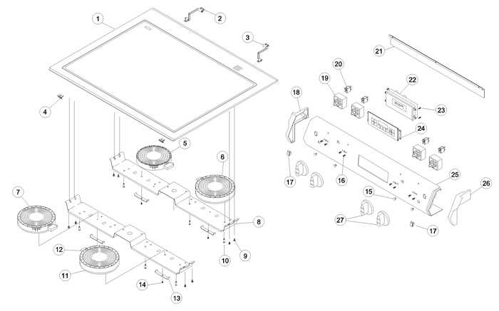 Amana ACS4250AW Range Schematic Diagram
